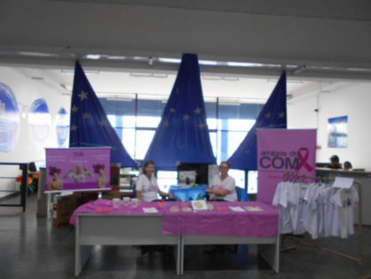 Ação de conscientização sobre o câncer de mama e detecção precoce da doença na Paschoalotto em Marília/SP - 23/10/2017